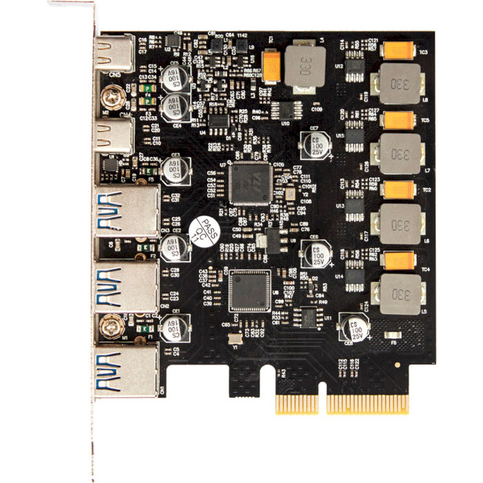 Адаптер FRIME PCIe to USB3.2 Gen2 Type-A+C (3+2) ASM3142+ VL820 (ECF-PCIETOUSB012)