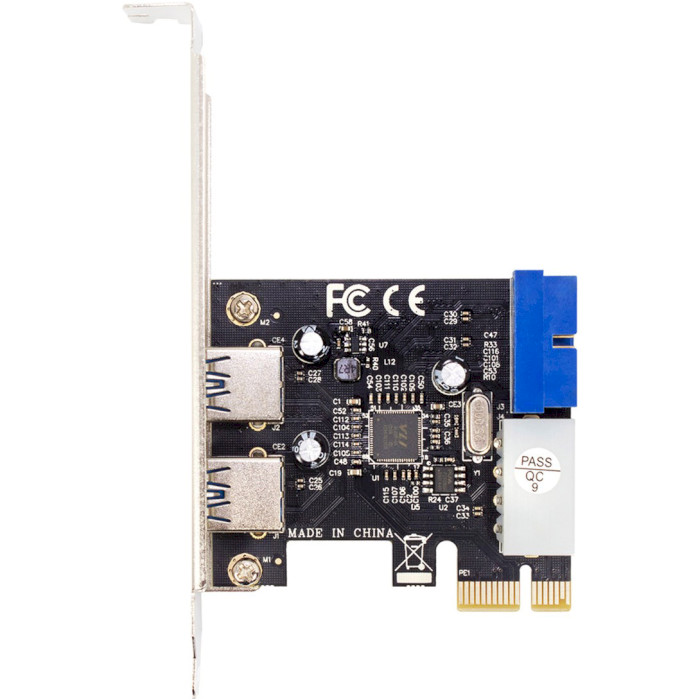 Адаптер FRIME PCIe to USB 3.0 (2-ports) + 19-pin VIA VL805 (ECF-PCIETOUSB005.LP)