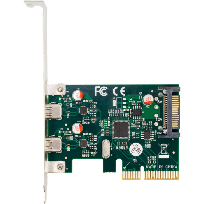 Адаптер FRIME PCIe to USB 3.1 Type-C (2-ports) ASM1142 (ECF-PCIETOUSB010.LP)