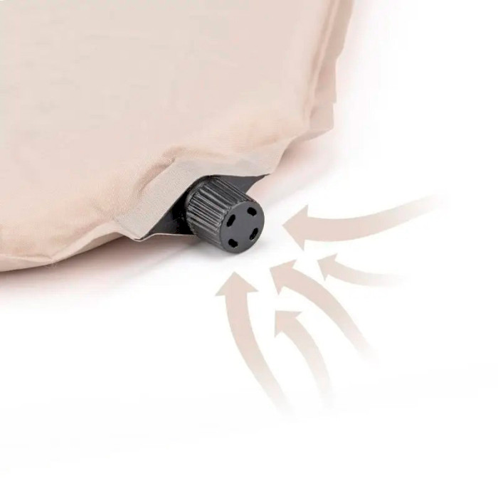 Самонадувний 2-місний килимок NATUREHIKE Double Outdoor Self-Inflating Thickened Sleeping Mat Beige (NH20DZ002-D6)