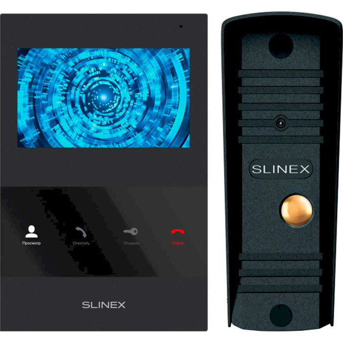 Комплект відеодомофона SLINEX SQ-04 Black + ML-16HD Black