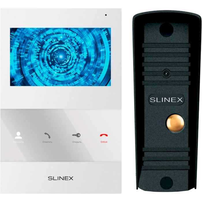 Комплект відеодомофона SLINEX SQ-04 White + ML-16HD Black