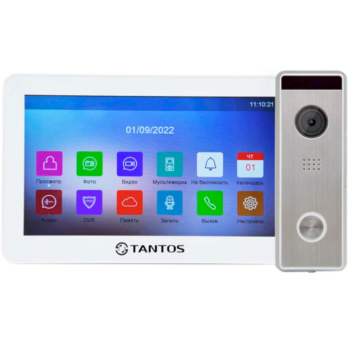 Комплект відеодомофона TANTOS Prime HD White + Triniti HD