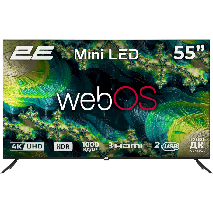 Телевизор 2E 55" miniLED 4K 55A88H