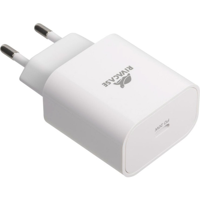 Зарядное устройство RIVACASE Rivapower PS4101 WD4 1xUSB-C, PD3.0, QC3.0, 20W White w/Type-C to Type-C cable