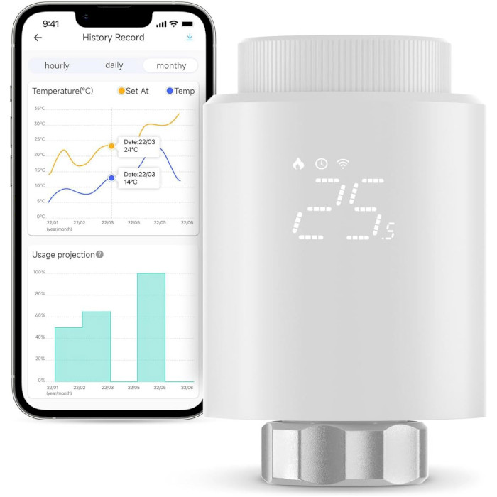 Розумний терморегулятор для радіаторів опалення SONOFF Zigbee Thermostatic Radiator Valve (TRVZB)