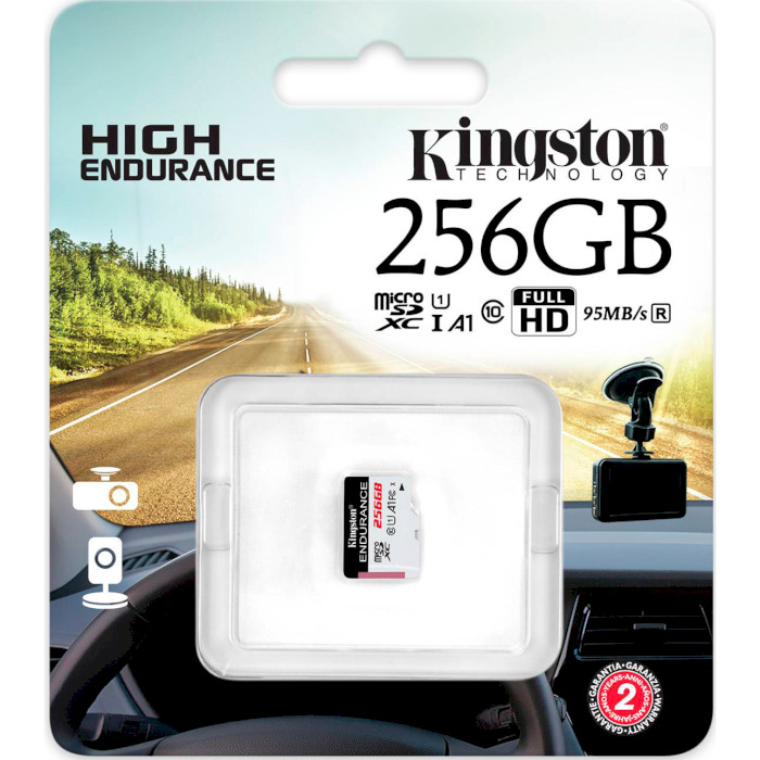 Карта пам'яті KINGSTON microSDXC High Endurance 256GB UHS-I A1 Class 10 (SDCE/256GB)