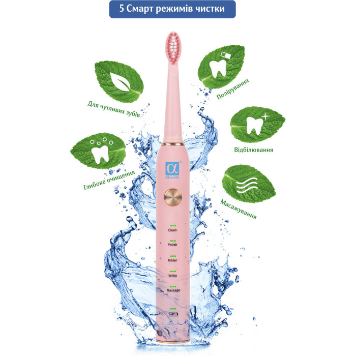 Електрична зубна щітка AHEALTH Smart Sonic Smile 1 Pink