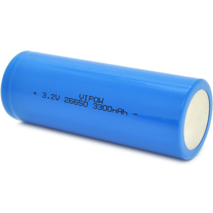 Аккумулятор VIPOW LiFePO4 26650 3300mAh 3.2V FlatTop (IFR26650-3300MAHFT)