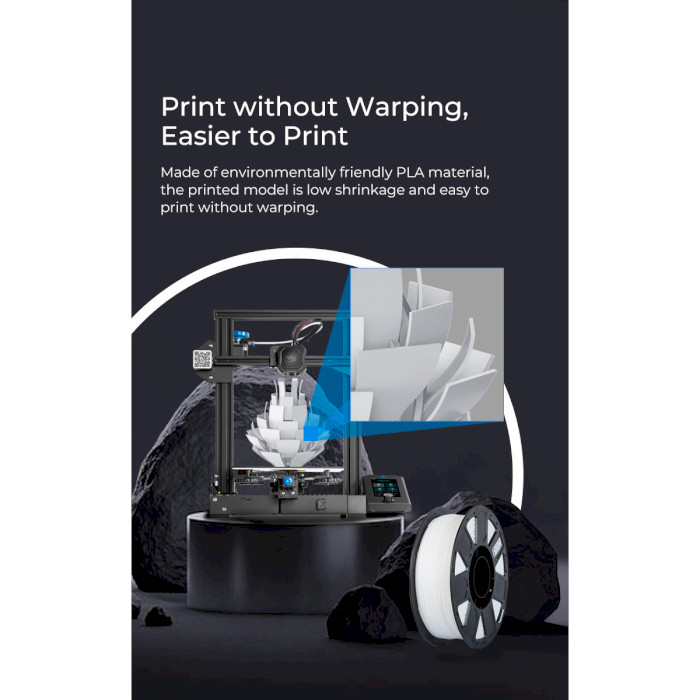 Пластик (филамент) для 3D принтера CREALITY Ender-PLA 1.75mm, 2кг, Black/White (3301010325)