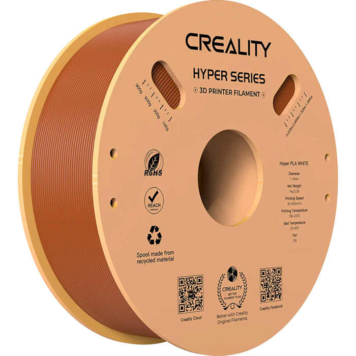 Пластик (филамент) для 3D принтера CREALITY Hyper PLA 1.75mm, 1кг, Brown (3301010382)