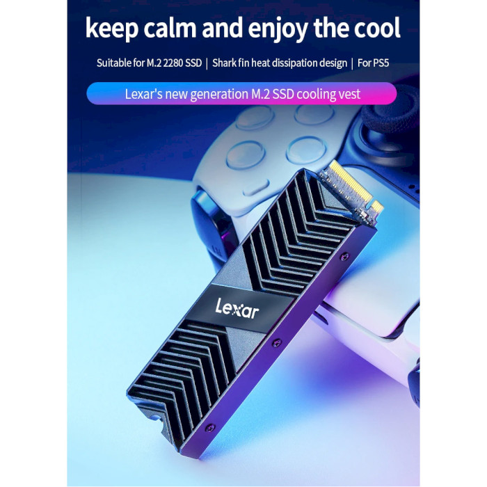 Радіатор для SSD LEXAR LPAH100 M.2 2280 SSD Heatsink (LPAH100-RNBNG)