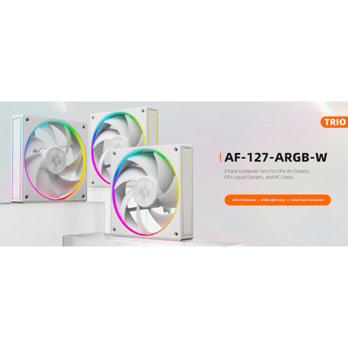 Вентилятор ID-COOLING AF-127-ARGB-W 3-Pack