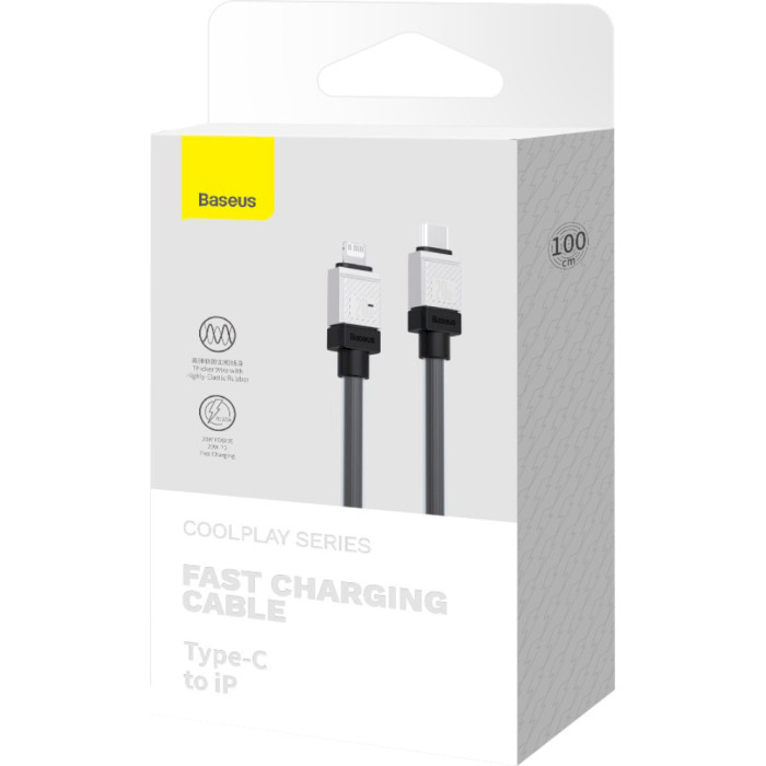 Кабель BASEUS CoolPlay Series Fast Charging Cable Type-C to iP 20W 1м Black (CAKW000001)