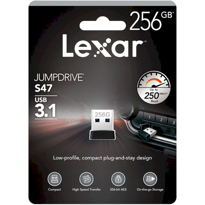 Флешка LEXAR JumpDrive S47 256GB (LJDS47-256ABBK)