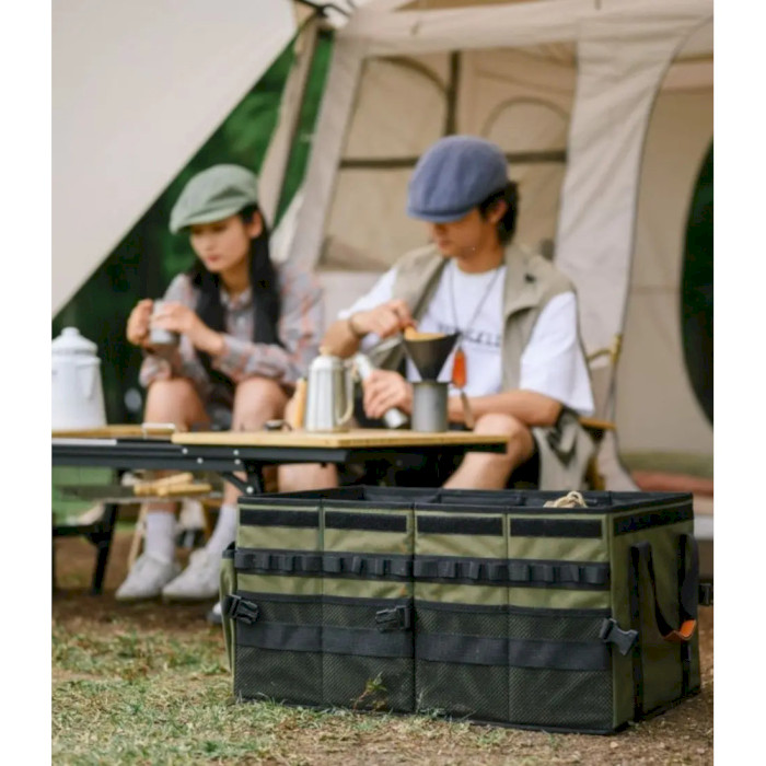 Портативна сумка-контейнер NATUREHIKE NH21SNX04 Outdoor Camping Oxford Cloth Folding Storage Box Army Green (6927595798041)