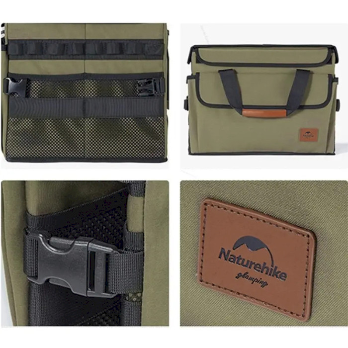 Портативна сумка-контейнер NATUREHIKE NH21SNX04 Outdoor Camping Oxford Cloth Folding Storage Box Army Green (6927595798041)