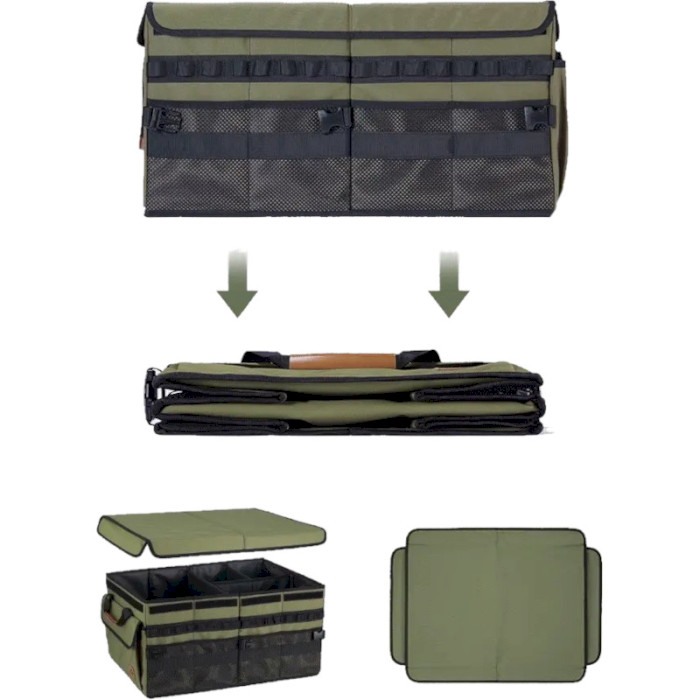 Портативная сумка-контейнер NATUREHIKE NH21SNX04 Outdoor Camping Oxford Cloth Folding Storage Box Army Green (6927595798041)