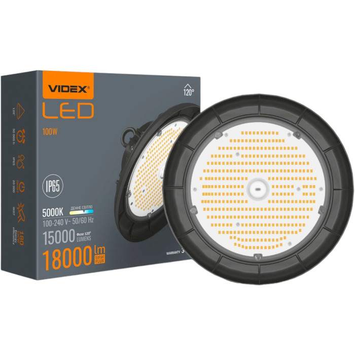 Світильник індустріальний VIDEX VL-HB01-1005B 100W 5000K