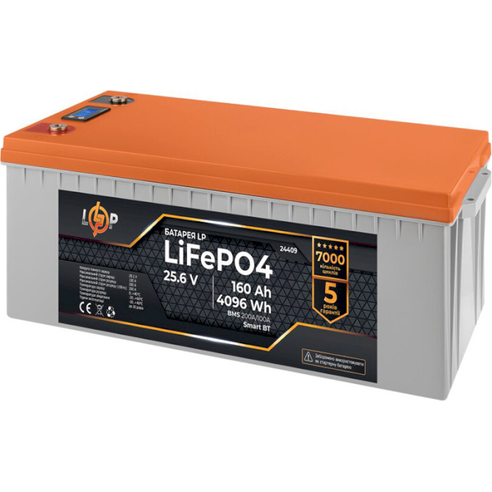 Аккумуляторная батарея LOGICPOWER LiFePO4 25.6V - 160Ah LCD (25.6В, 160Ач, BMS 200A/200A) (LP24409)