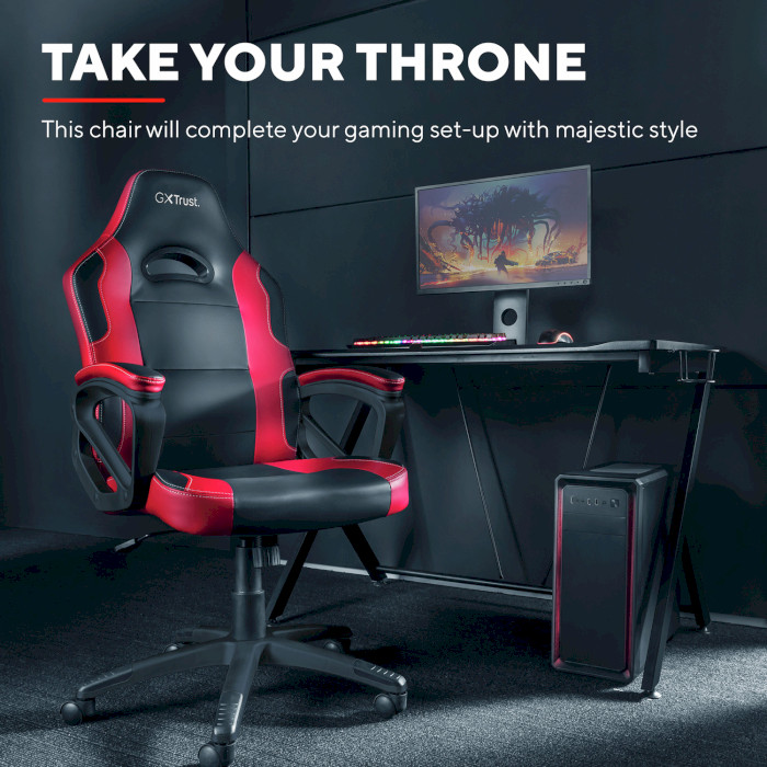 Крісло геймерське TRUST Gaming GXT 701 Ryon Red (24218)