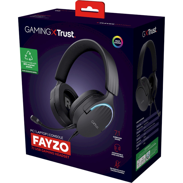 Навушники геймерскі TRUST Gaming GXT 490 Fayzo Black (24900)