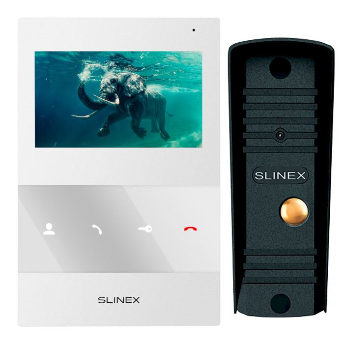 Комплект відеодомофона SLINEX SQ-04M White + ML-16HD Black
