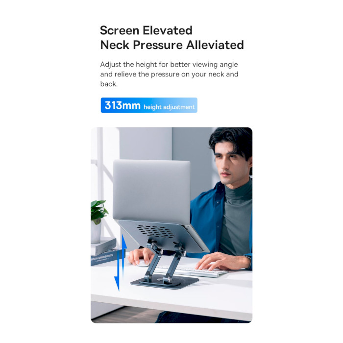 Подставка для ноутбука BASEUS UltraStable Pro Series (Three-Fold Version) Space Gray (B10059900811-01)