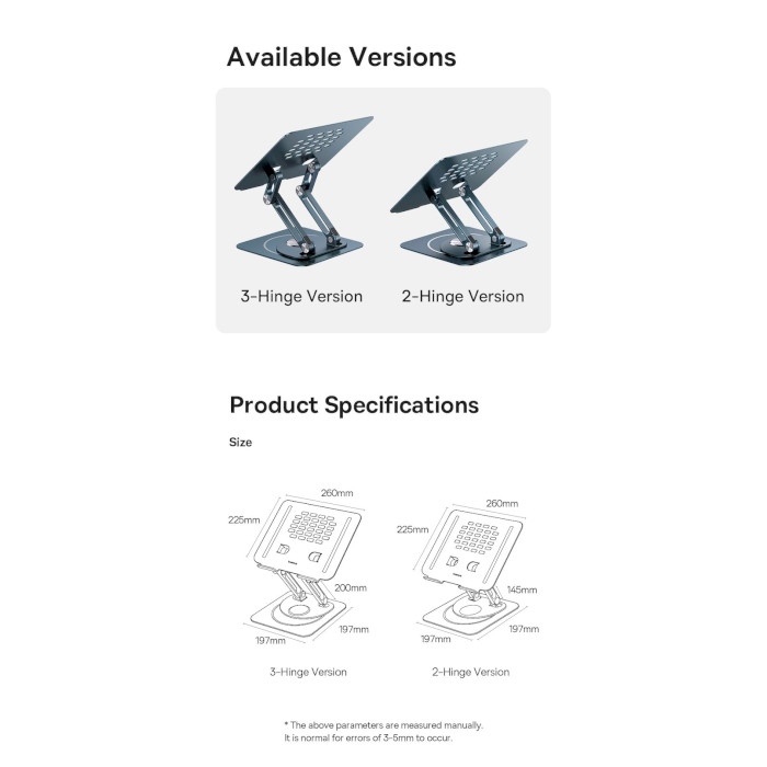 Подставка для ноутбука BASEUS UltraStable Pro Series Rotatable and Foldable Laptop Stand Space Gray (B10059900811-00)