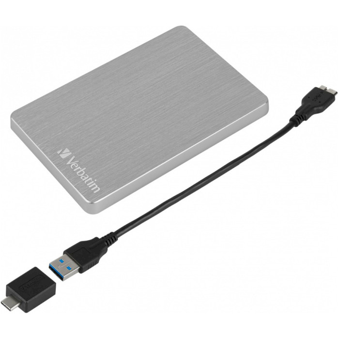 Портативный жёсткий диск VERBATIM Store 'n' Go ALU 1TB USB3.2 Silver (53663)