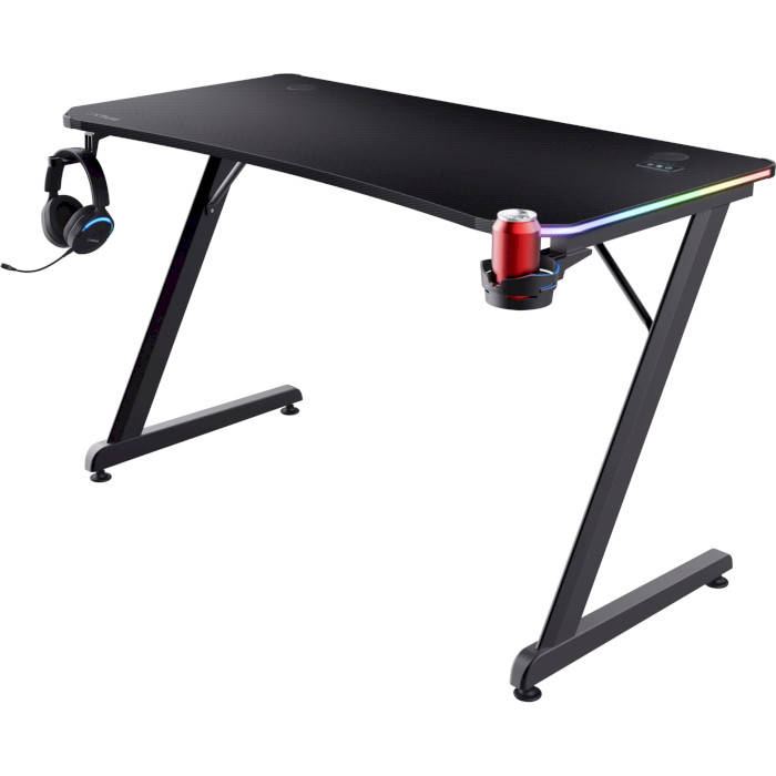 Геймерський стіл TRUST GXT 709 Luminus RGB Black (25184)