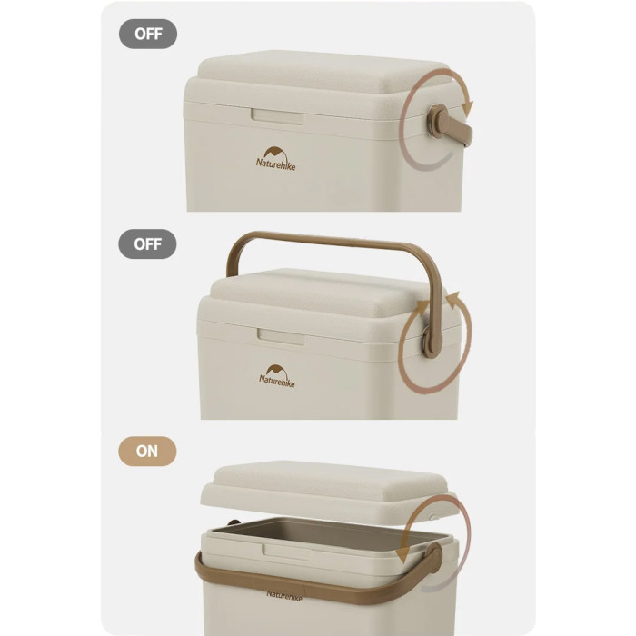 Термобокс NATUREHIKE Outdoor Cooler Box Beige 13л (CNK2300BS011-13L)