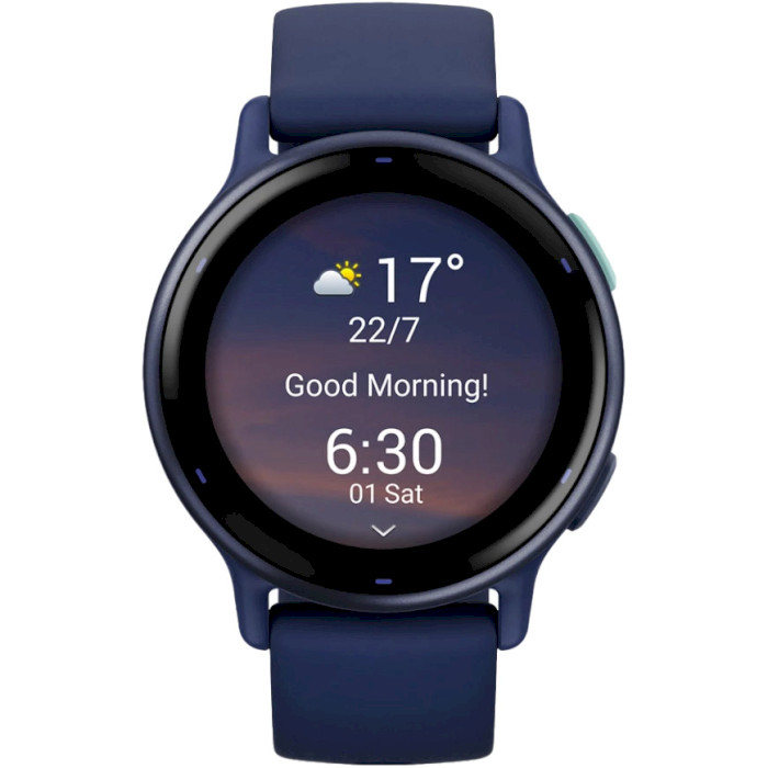 Смарт-годинник GARMIN Vivoactive 5 Metallic Navy Aluminium Bezel with Navy Case and Silicone Band (010-02862-12)