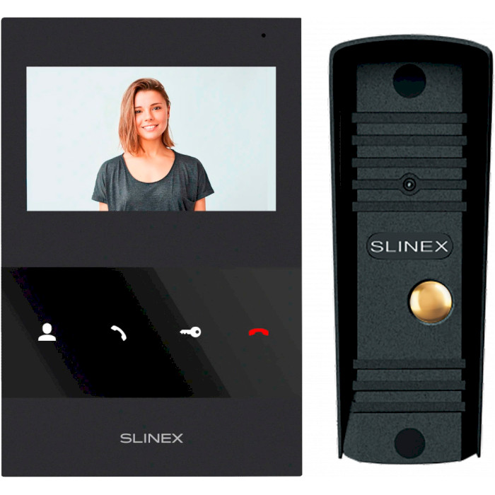 Комплект видеодомофона SLINEX SQ-04M Black + ML-16HD Black