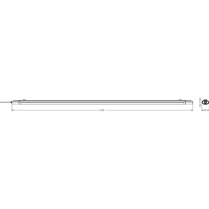 Линейный светильник LEDVANCE Damp Proof Slim ECO 1500mm 48W 4000K (4058075601659)