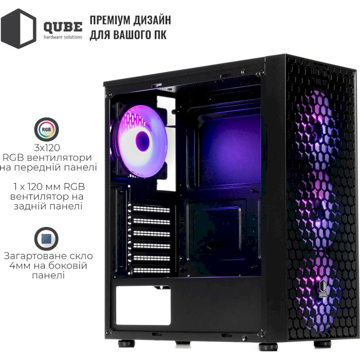 Корпус QUBE Carnival RGB Black (CARNIVAL_FFNU3)