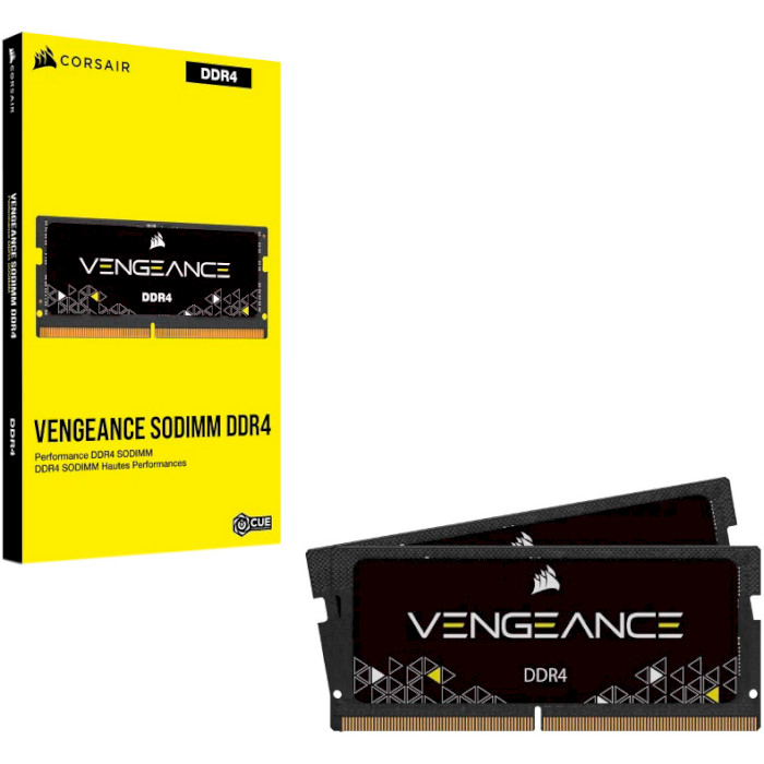 Модуль пам'яті CORSAIR Vengeance SO-DIMM DDR4 2933MHz 64GB Kit 2x32GB (CMSX64GX4M2A2933C19)