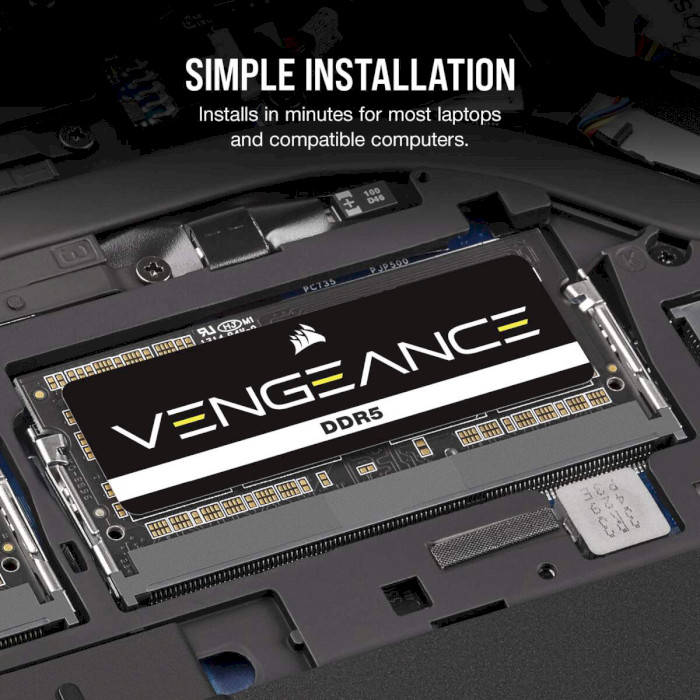 Модуль памяти CORSAIR Vengeance SO-DIMM DDR5 5600MHz 16GB (CMSX16GX5M1A5600C48)