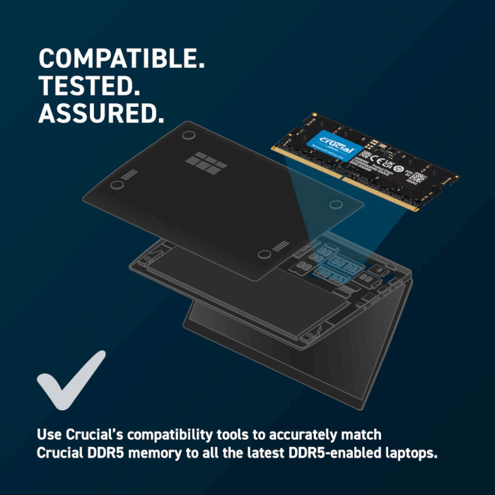 Модуль пам'яті CRUCIAL SO-DIMM DDR5 5600MHz 32GB (CT32G56C46S5)