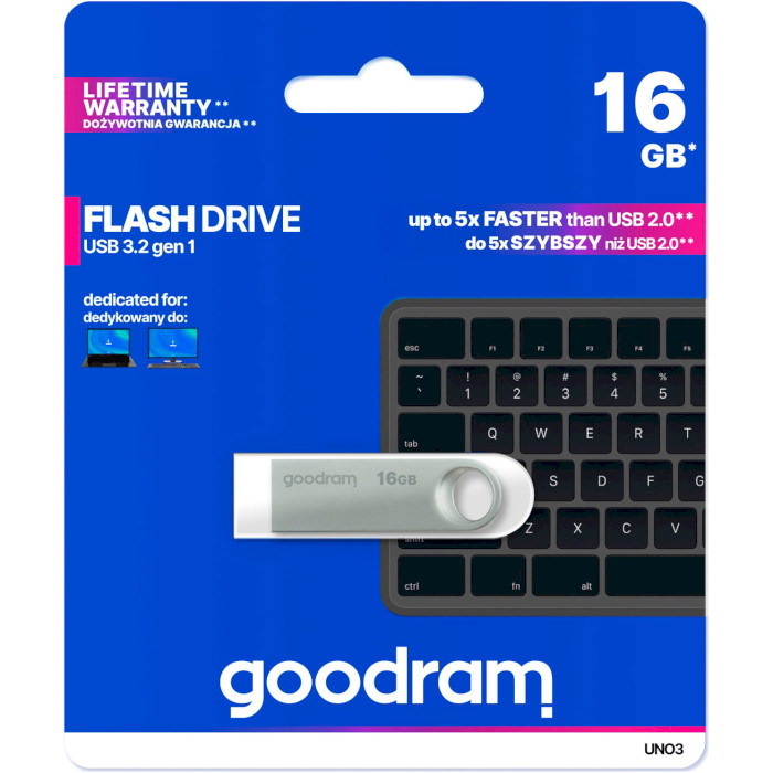 Флэшка GOODRAM UNO3 USB3.2 16GB (UNO3-0160S0R11)