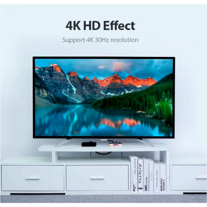 HDMI сплітер 1 to 2 VENTION HDMI Splitter 4K@30Hz (ACBG0-EU)
