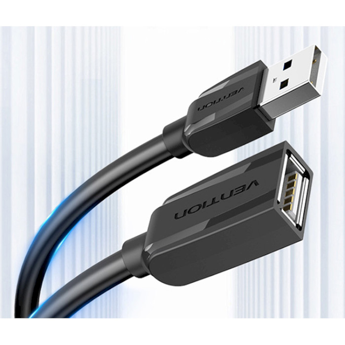 Кабель-подовжувач VENTION USB 2.0 AM/AF 5м Black (VAS-A44-B500)