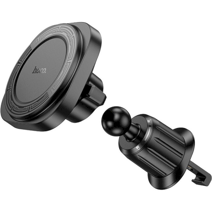 Автотримач для смартфона HOCO H28 Rainbow Ring Magnetic Air Outlet Car Holder Black