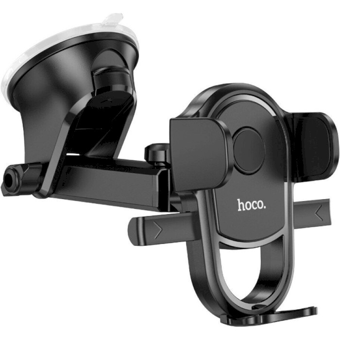 Автотримач для смартфона HOCO H5 Integrity One-Key Center Console Car Holder Black