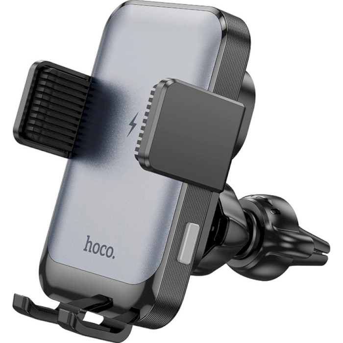 Автодержатель с беспроводной зарядкой HOCO HW9 Climber Smart Wireless Charging Car Holder Black/Gray