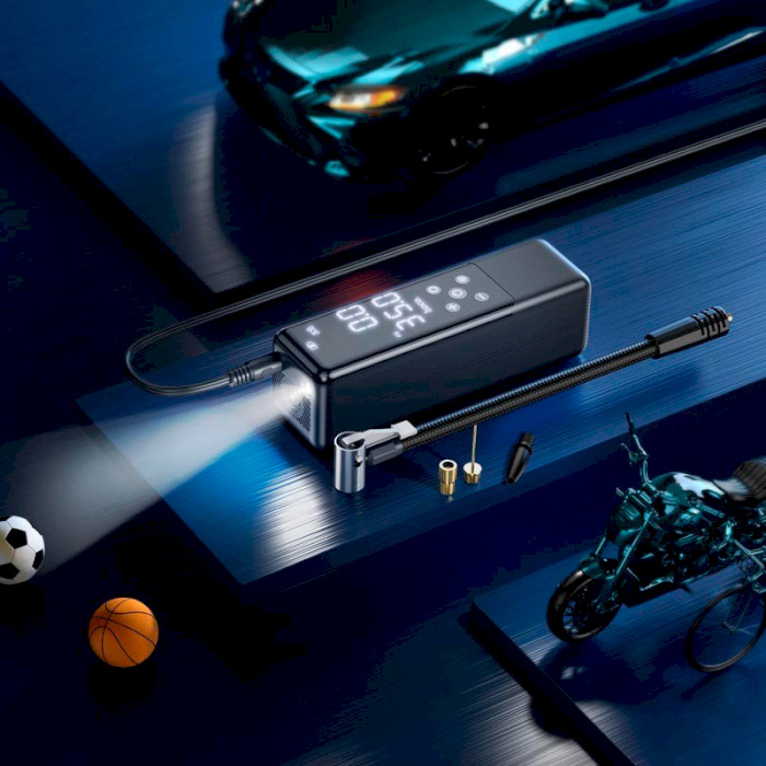Автокомпресор HOCO ZP5 May Smart Air Pump Black