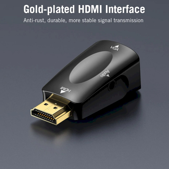 Адаптер VENTION HDMI - VGA+Audio v1.4 Black (AIDB0)