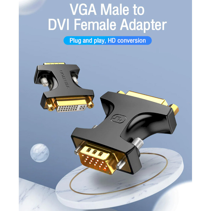 Адаптер VENTION VGA - DVI Black (DDDB0)