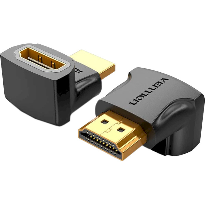 Адаптер угловой VENTION HDMI 270 Degree Male to Female Adapter HDMI Black (AINB0)