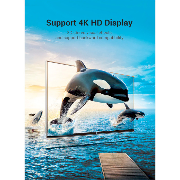 Адаптер угловой VENTION HDMI 270 Degree Male to Female Adapter HDMI Black (AINB0)